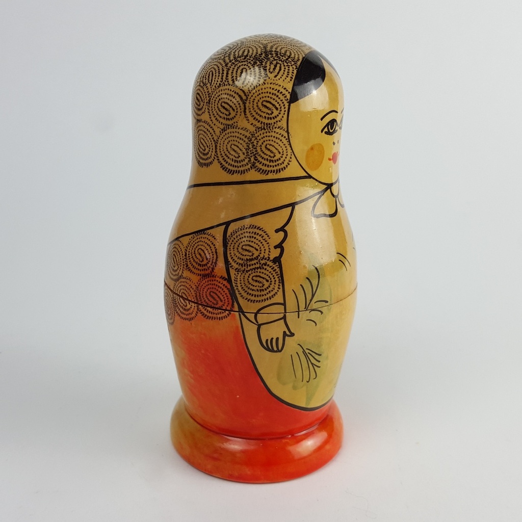 [458142729] Figur Skulptur Russische Matroschka Babuschka Holzpuppe 5 Puppen H 14 cm Geschenk Souvenir Bild 7