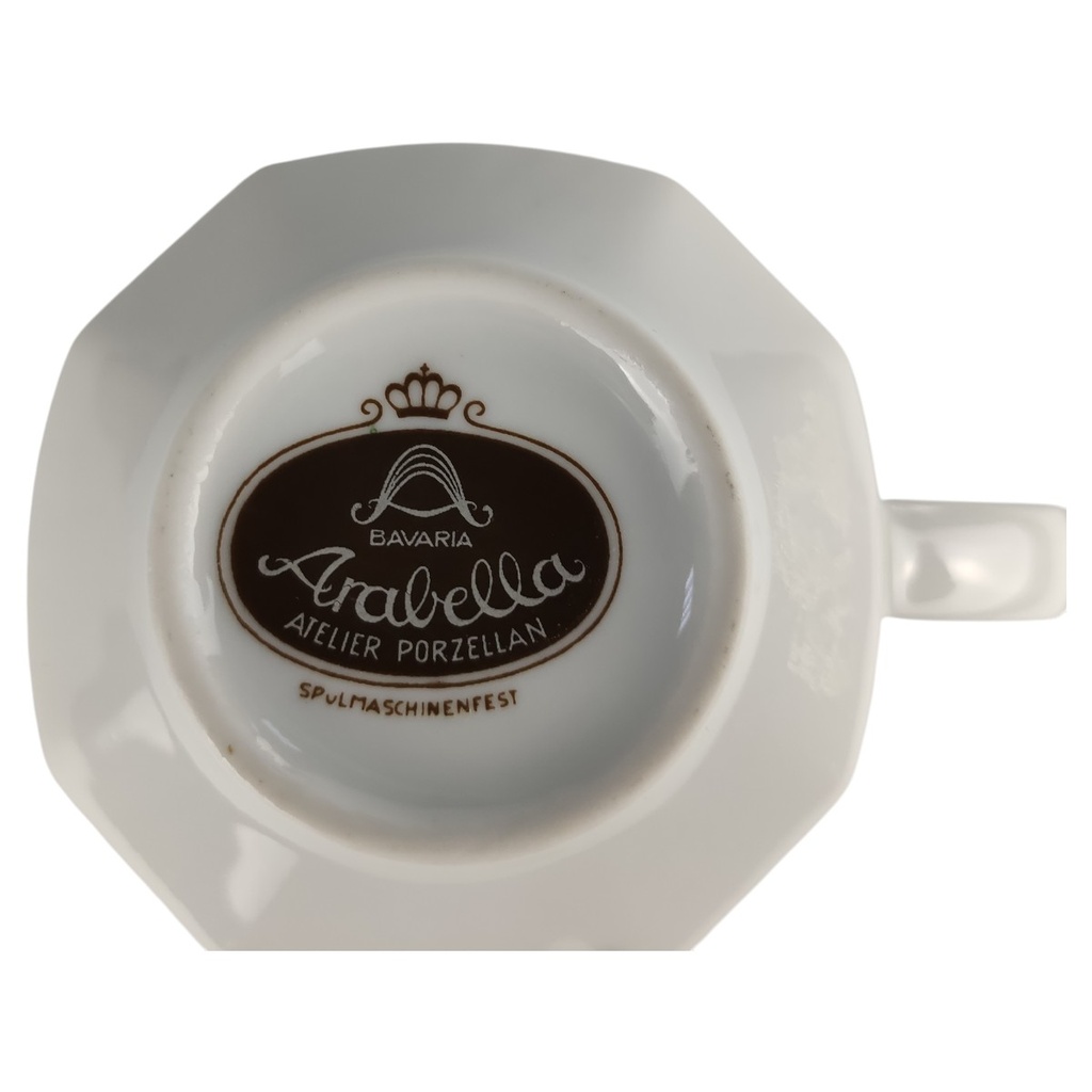 [45814272-T] Kaffeetasse Arabella Atelier Blumendekor braun Blumen gebraucht - gut Bild 3