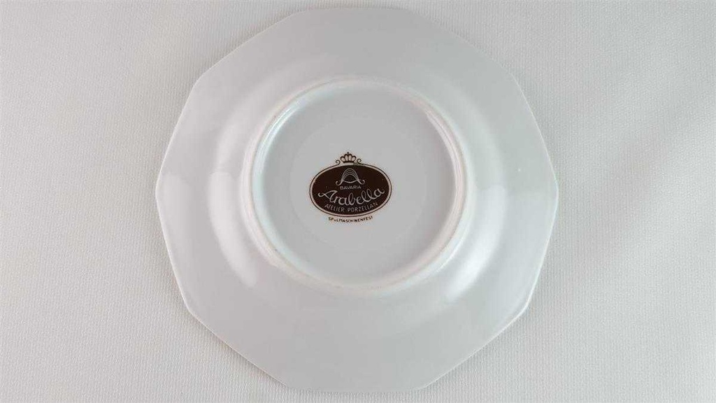 [45814272-U] Untertasse für Kaffee 15,2 cm Arabella Atelier Blumendekor braun Blumen gebraucht - gut Bild 2