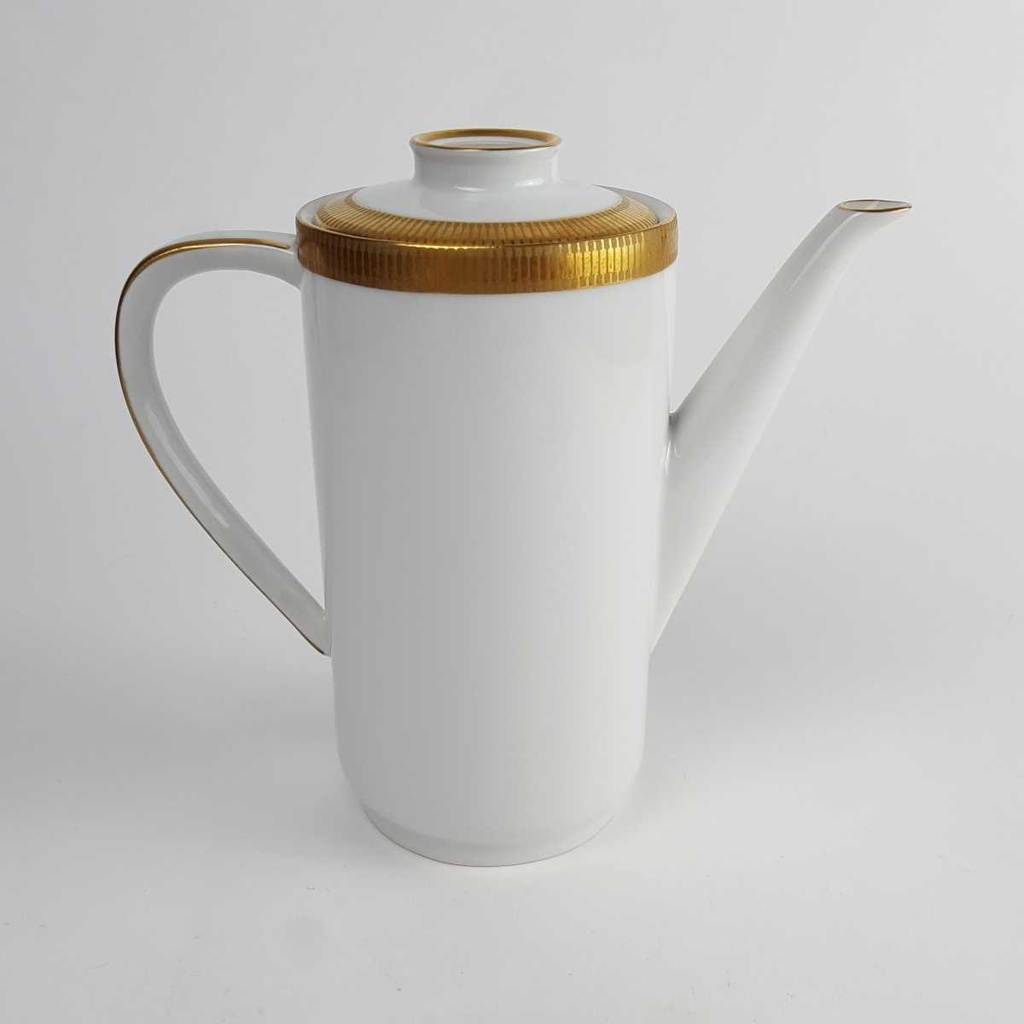 [458142732] Kaffeekanne Goldrand 0,6 L Seltmann Weiden Vohenstrauß Form 5174 Weiß gebraucht - gut Bild 3