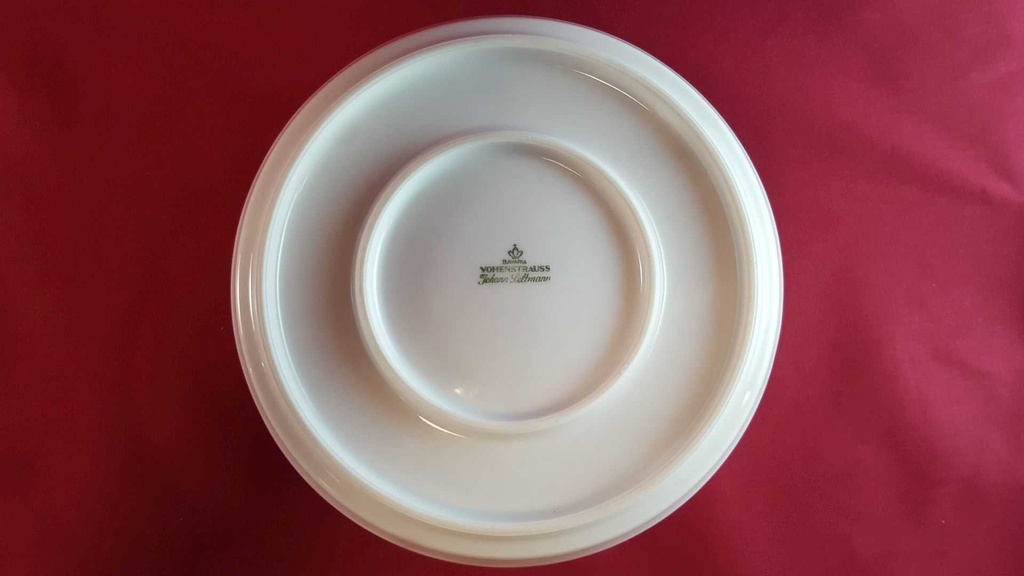 [45814287] Sauciere mit Teller 1tlg Seltmann Weiden Vohenstrauß grün blau Blumendekor Blumen gebraucht - gut Bild 4