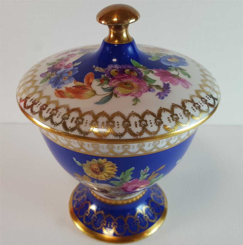 [45814294] Bonboniere RW Bavaria blau gold Blumendekor Blumen gebraucht - gut Bild 3