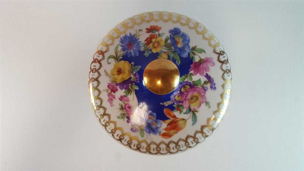 [45814294] Bonboniere RW Bavaria blau gold Blumendekor Blumen gebraucht - gut Bild 4