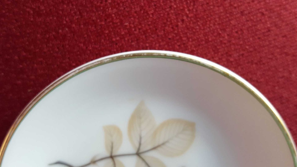 [45814323] Teebeutelablage Teebeutel Halter Goldrand Rosenthal Form 2000 Schattenrose mit gebraucht - gut Bild 3