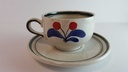 [45814335] Teetasse mit Untertasse Tasse Waechtersbach Blau Rot Blume gebraucht - gut Bild 3