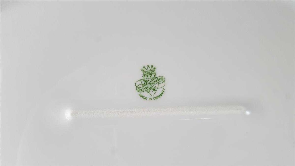 [45814339] Servierplatte Speiseplatte Goldrand 33,3x23,8 cm Graf von Henneberg Viktoria weiß mit Bild 4