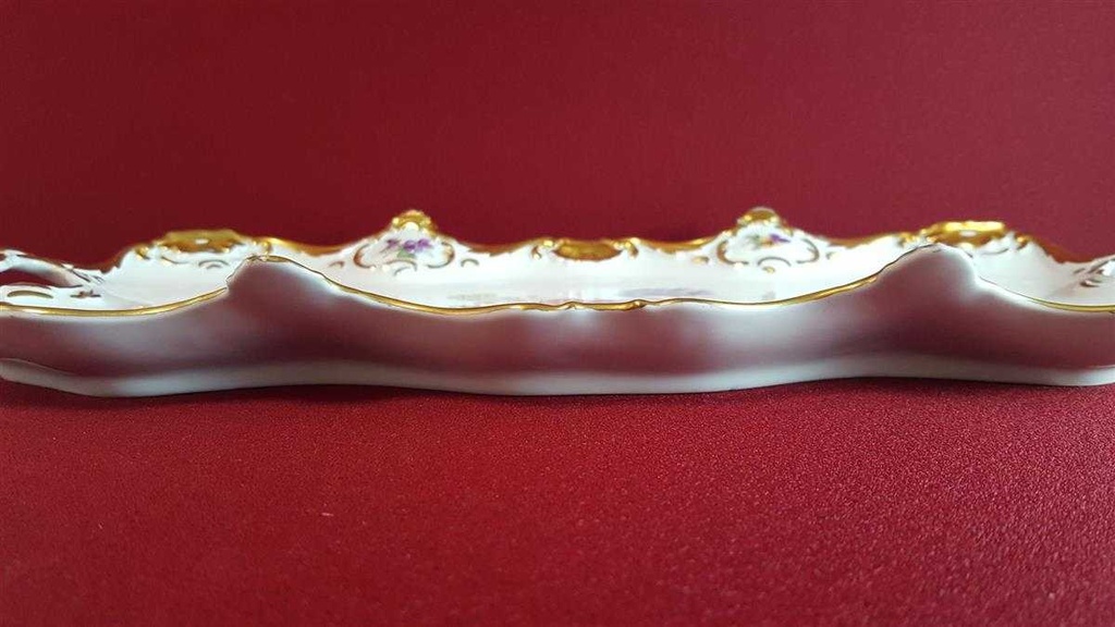 [45814342] Königskuchenplatte Golddekor 40,2x20 cm Kaiser Porzellan Alka Kunst Meißen gebraucht - gut Bild 7