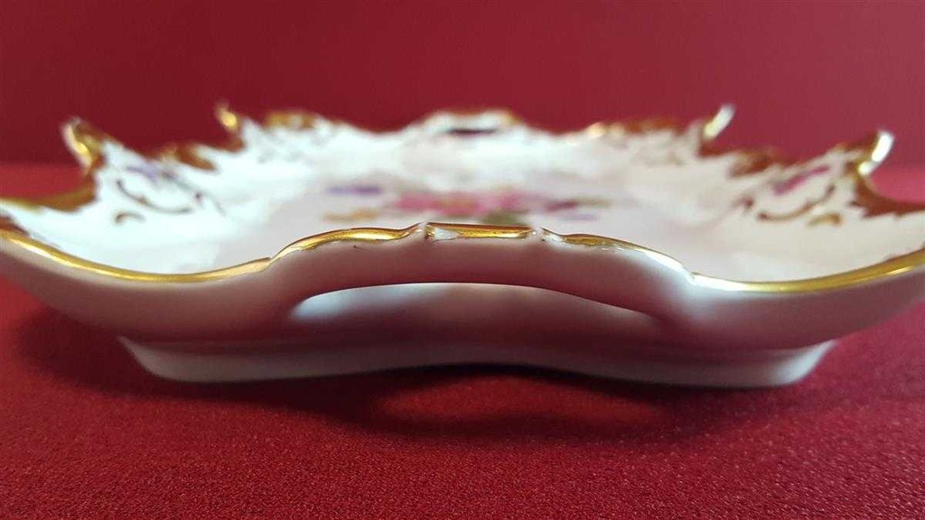 [45814342] Königskuchenplatte Golddekor 40,2x20 cm Kaiser Porzellan Alka Kunst Meißen gebraucht - gut Bild 8