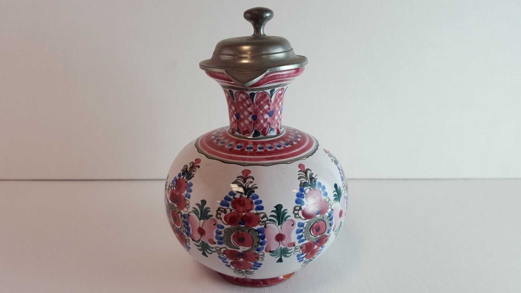 [45814344] Krug mit Zinndeckel Original Keck Keramik gebraucht - akzeptabel Bild 3