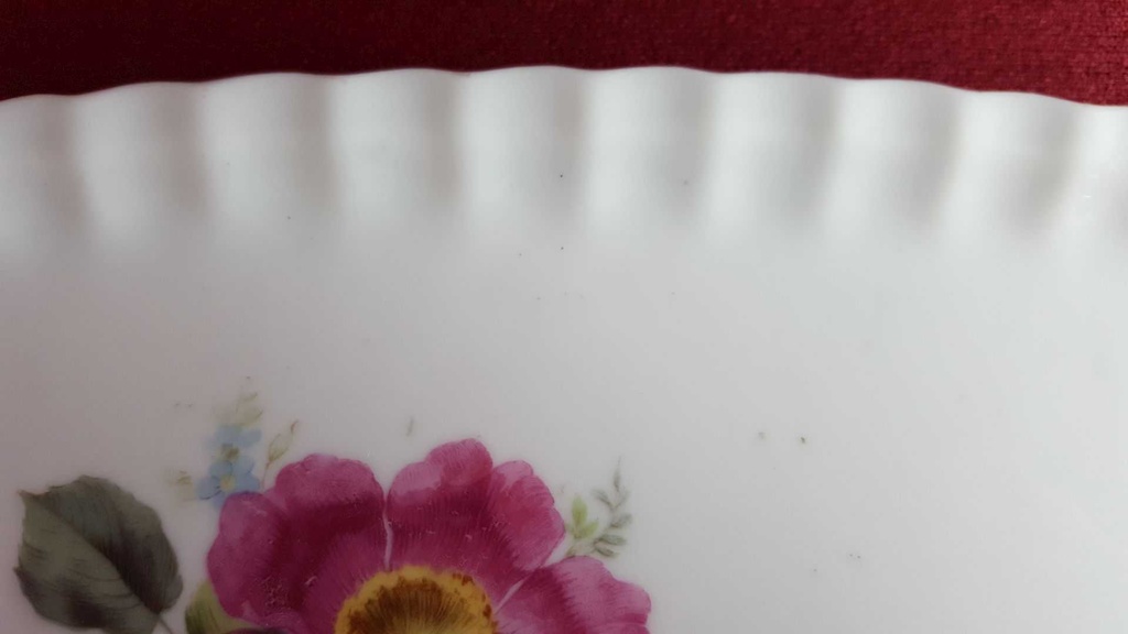 [45814347] Servierplatte Speiseplatte Fleischplatte Steakplatte Goldrand 44,8x17 cm Bauer & Pfeiffer Württemberg Floral gebraucht - gut Bild 3
