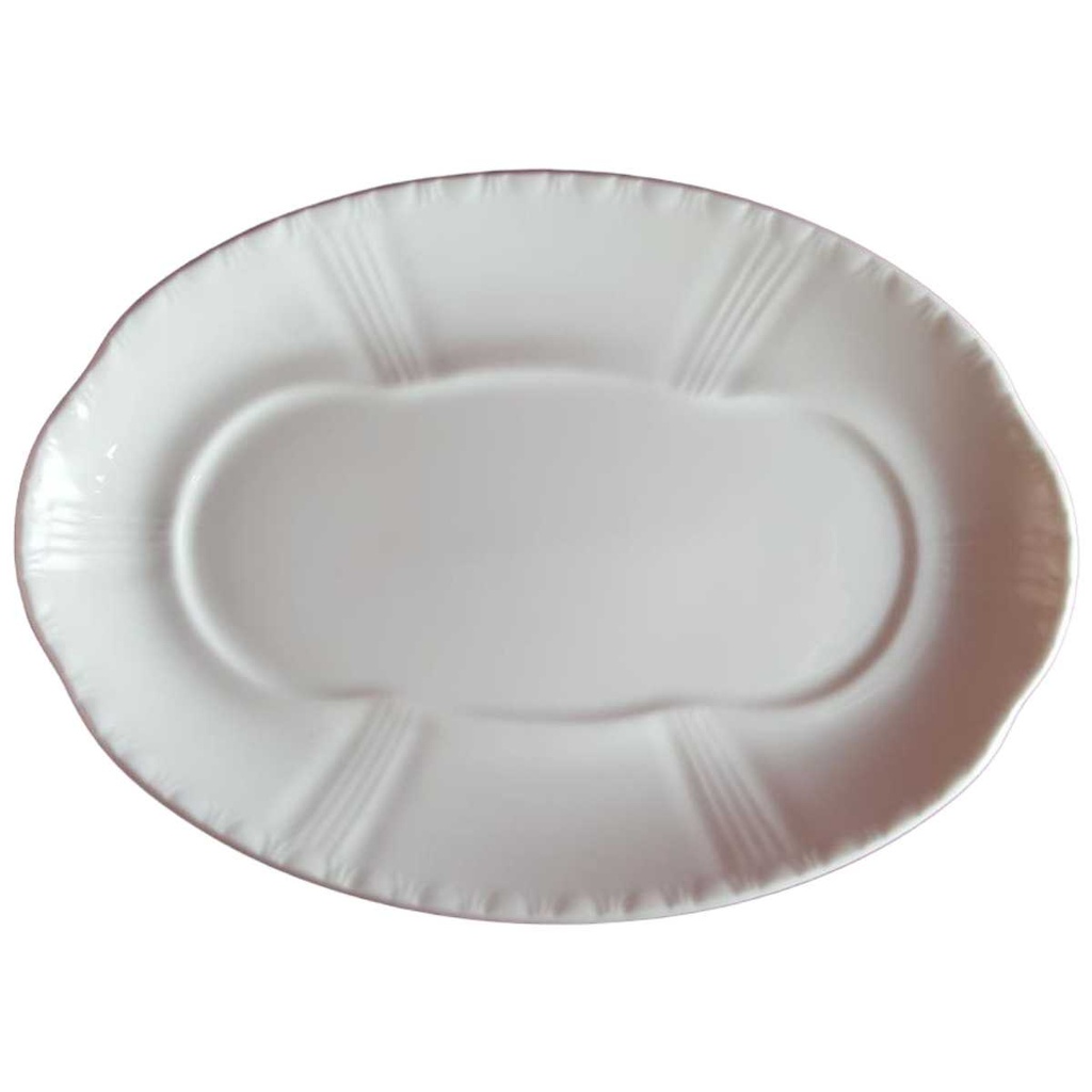 [45814351] Teller Unterteller für Sauciere Serviertablett klein Formano Unbekannte Formen Windsor Weiß Relief Bordüre gebraucht - neuwertig Bild 2