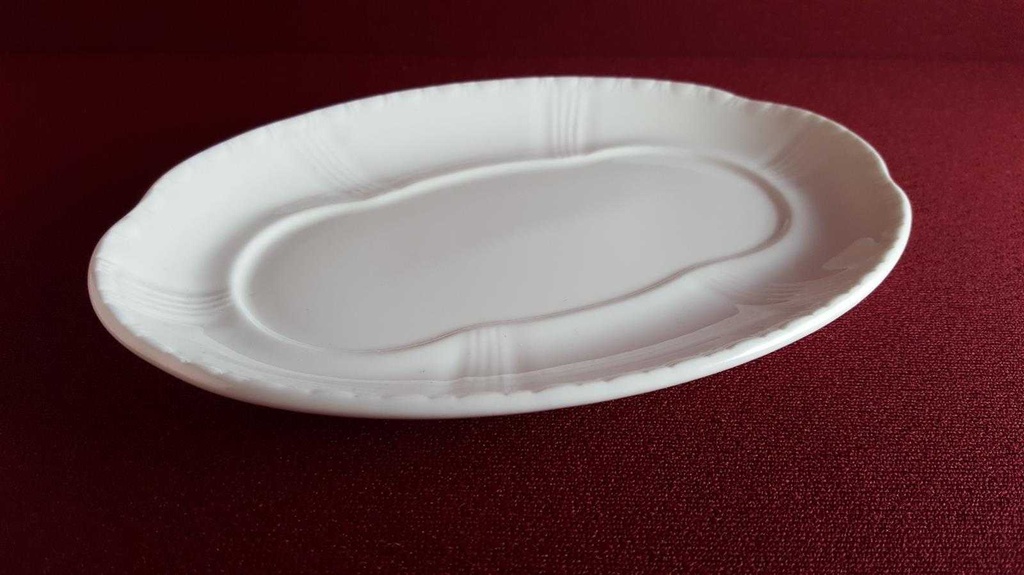 [45814351] Teller Unterteller für Sauciere Serviertablett klein Formano Unbekannte Formen Windsor Weiß Relief Bordüre gebraucht - neuwertig Bild 3