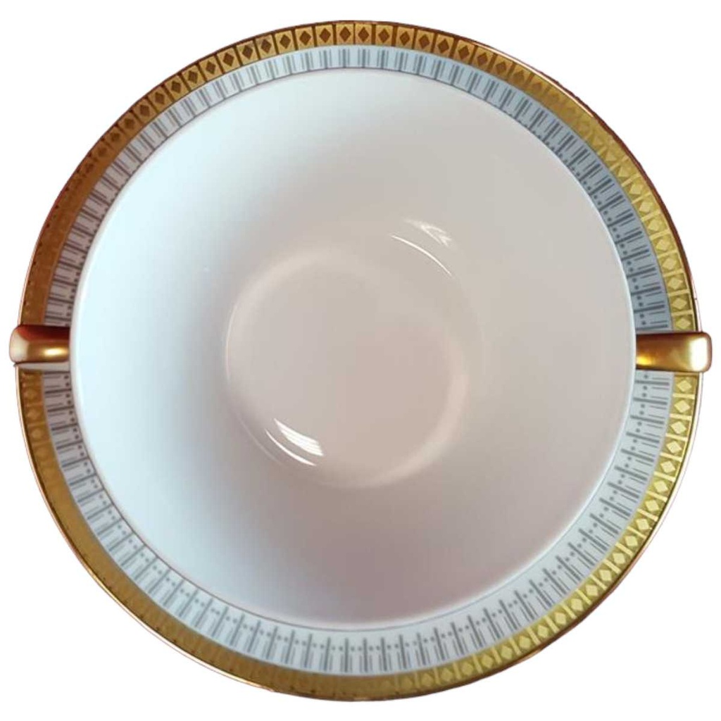 [45814356] Suppentasse mit Untertasse Suppenbecher Winterling Kirchenlamitz goldene Bordüre gebraucht - sehr gut Bild 2