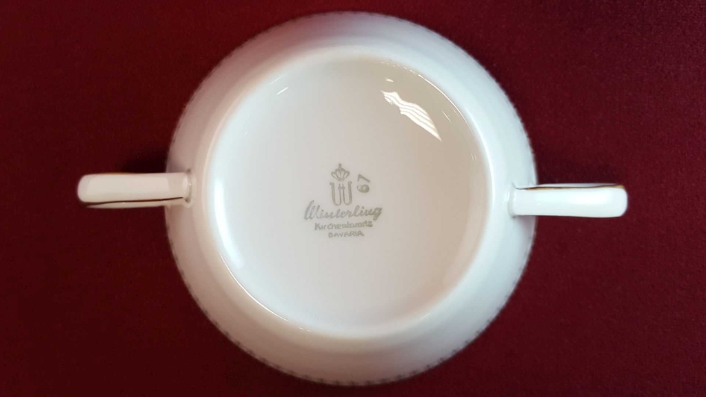 [45814356] Suppentasse mit Untertasse Suppenbecher Winterling Kirchenlamitz goldene Bordüre gebraucht - sehr gut Bild 4