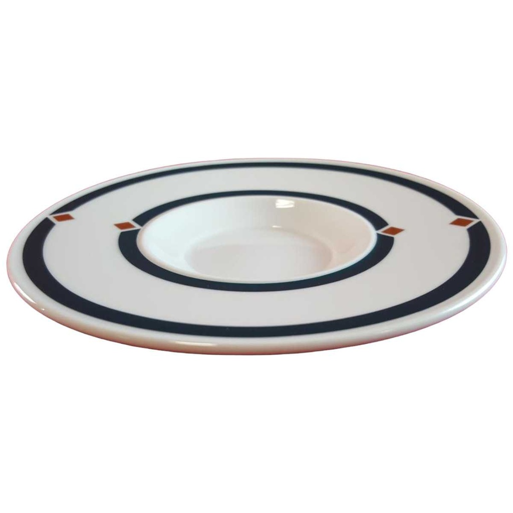 [45814372] Untertasse für Kaffee 13,8 cm Arzberg Grünrand gold Karo Grün gebraucht - sehr gut Bild 2