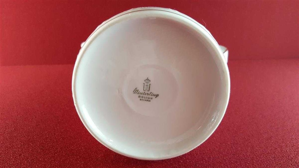 [45814386] Kaffeekanne Kanne 1,5 L Winterling Röslau weiß Relief braun gold Dekor gebraucht - sehr gut Bild 5