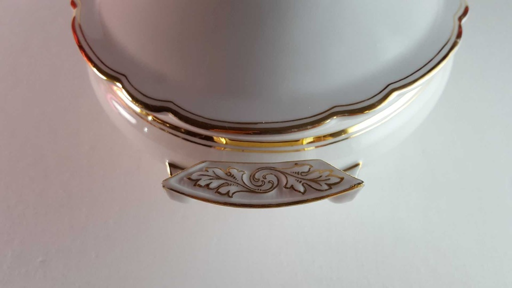 [45814392] Ragoutterrine Servierschüssel Golddekor 1,2 L Zeh Scherzer weiß Bavaria gebraucht - gut Bild 3