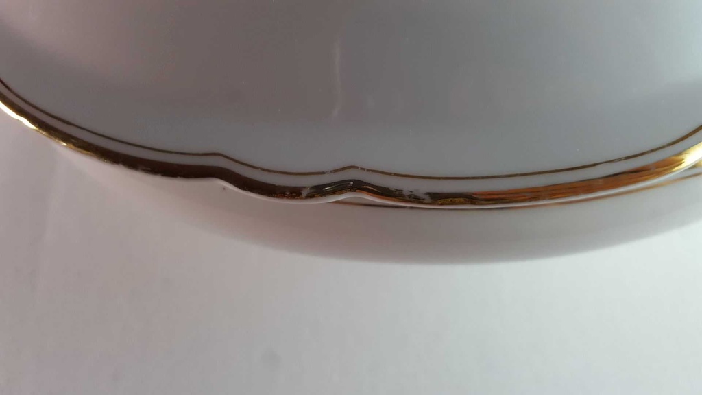 [45814392] Ragoutterrine Servierschüssel Golddekor 1,2 L Zeh Scherzer weiß Bavaria gebraucht - gut Bild 6