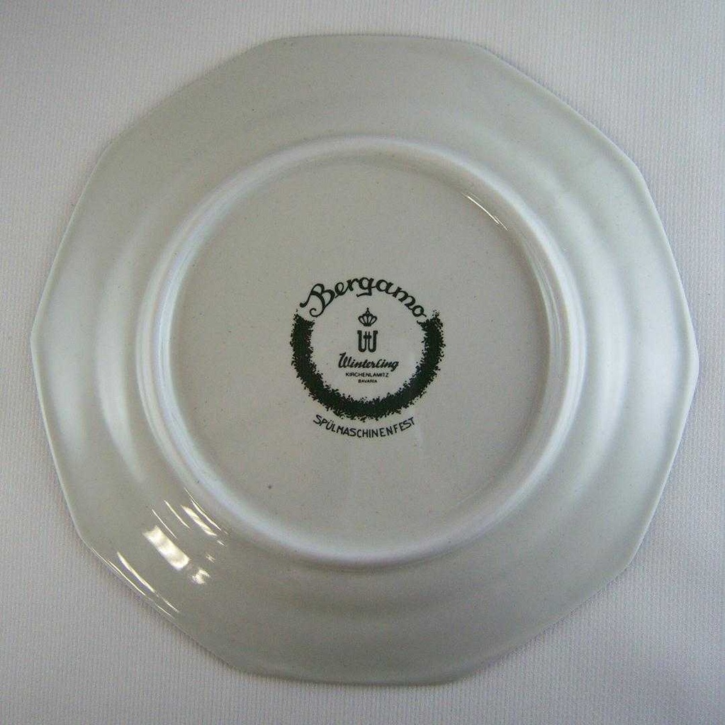 [4581440] Brotteller 16,8 cm Winterling Kirchenlamitz Bergamo Grüner Rand gebraucht - sehr gut Bild 3