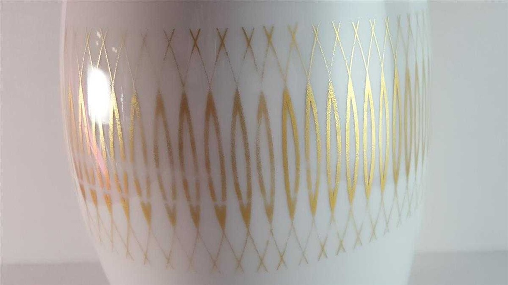 [45814402] Blumenvase Golddekor 24 cm Thomas Porzellan Weiß gebraucht - gut Bild 4