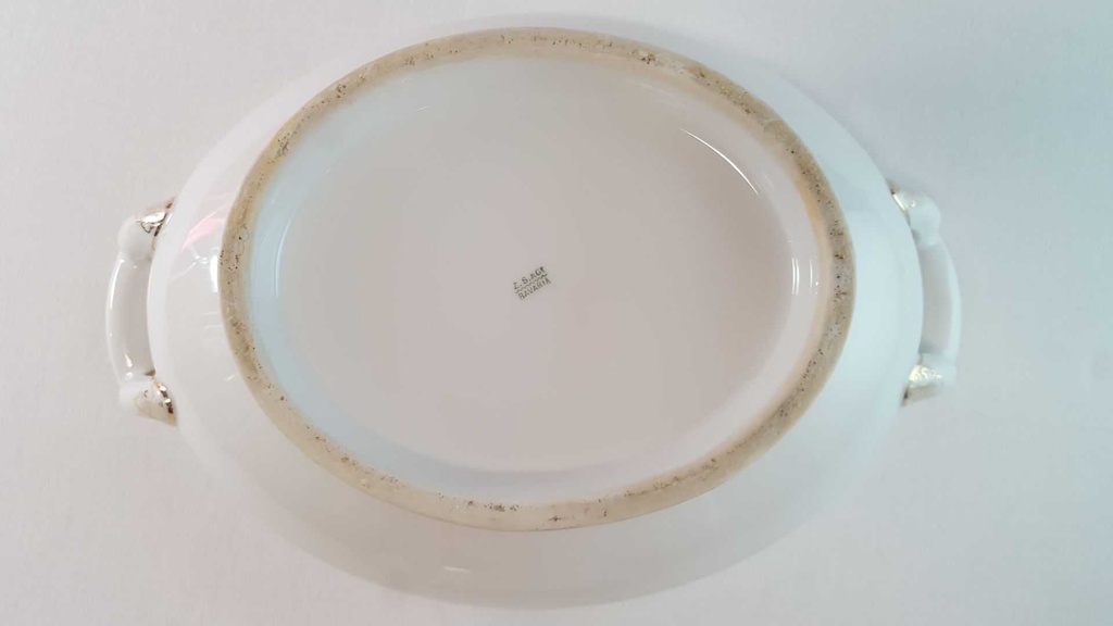 [45814404] Ragoutterrine Servierschüssel Golddekor 1,5 L Zeh Scherzer weiß Bavaria gebraucht - akzeptabel Bild 7