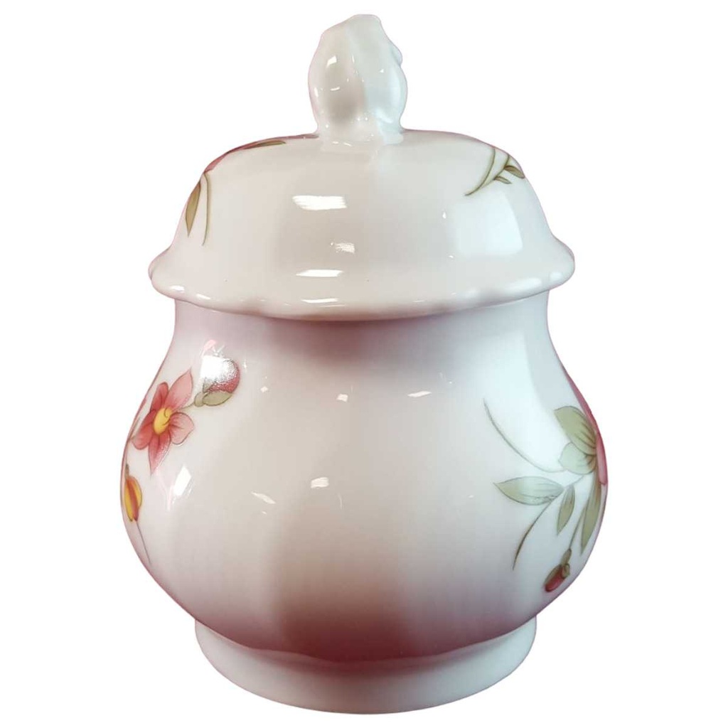 [45814407] Zuckerdose Winterling Kirchenlamitz Rot Rotrosa Blume Relief Form gebraucht - akzeptabel Bild 2