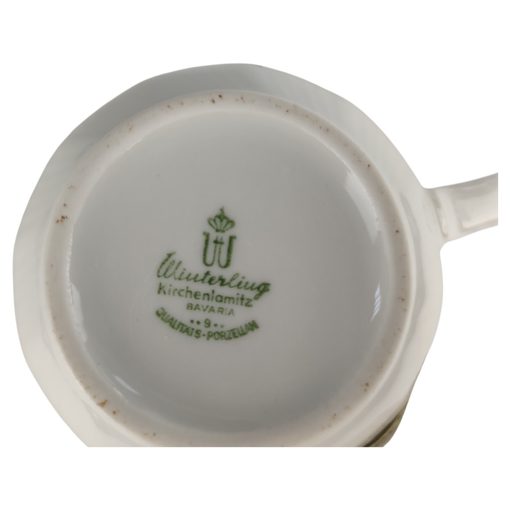 [45814408001-T] Kaffeetasse Tasse Winterling Kirchenlamitz Rot Rotrosa Blume Relief Form gebraucht - gut Bild 4