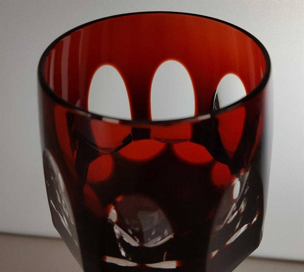 [4581446] Weinglas Weinrömer Römerglas Überfangglas Nachtmann Antika Rubinrot gebraucht - sehr gut Bild 2