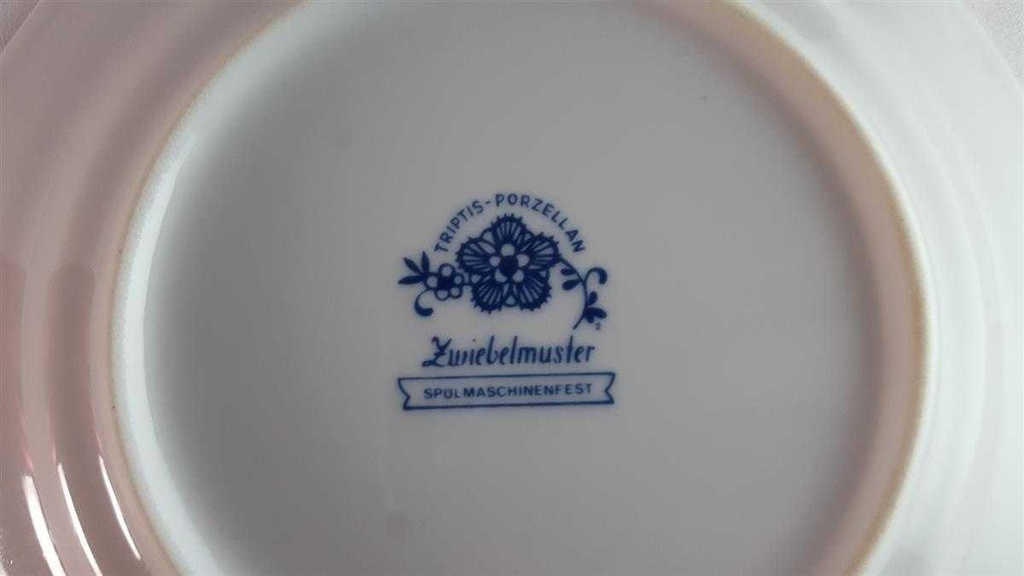 [45814463] Kuchenteller 19 cm Triptis Porzellan Kahla Zwiebelmuster gebraucht - sehr gut Bild 3