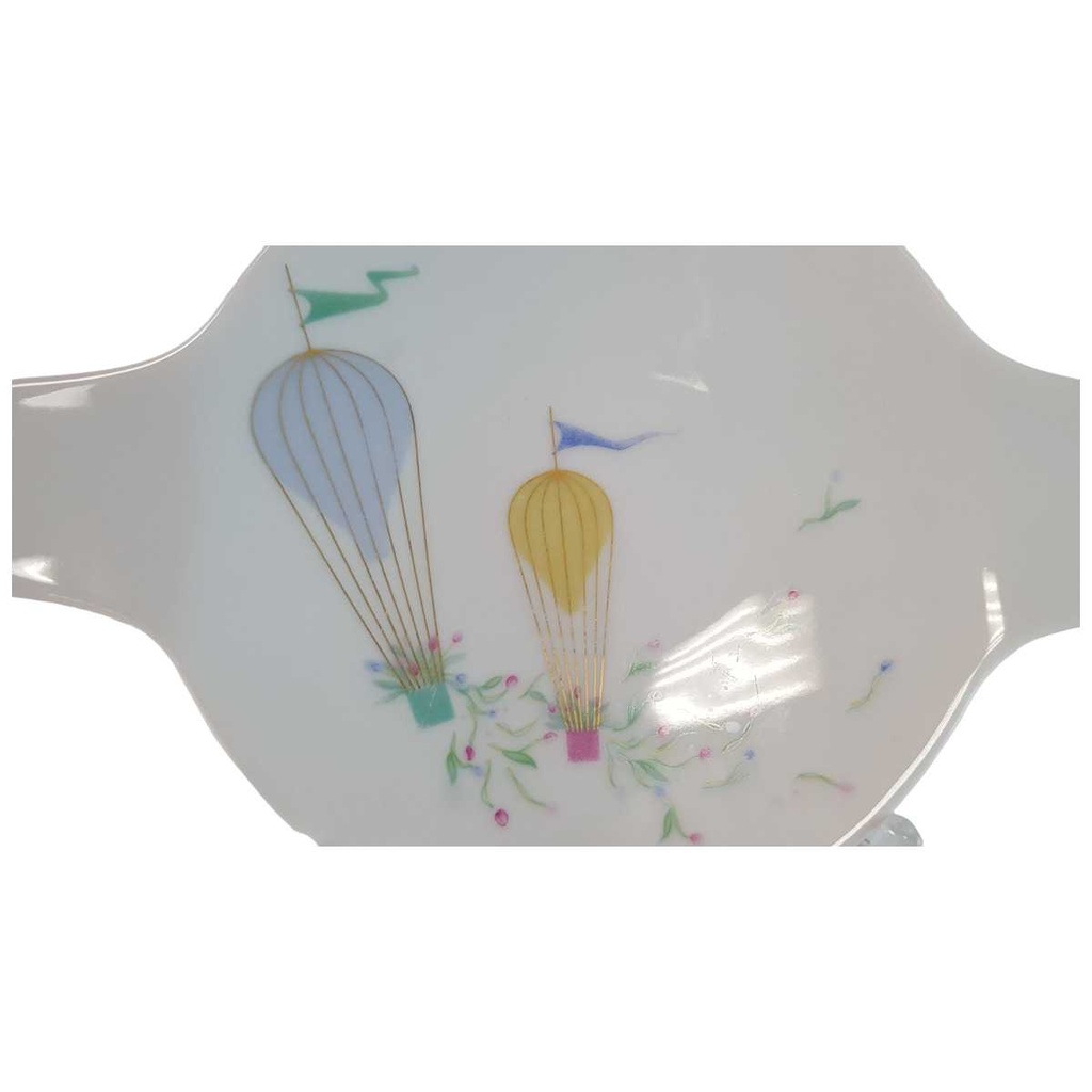 [45814473] Schale mit Griffen 11,7 cm Johann Haviland Form W02454 Heißluftballondekor gebraucht - gut Bild 2
