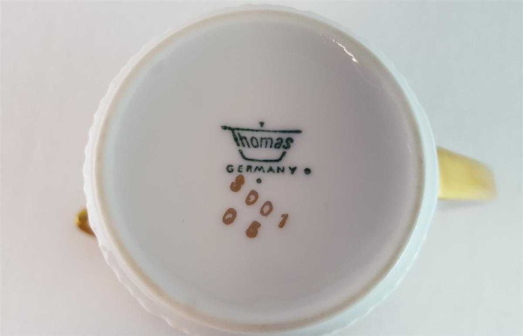 [45814492] Milchkännchen Goldrand Thomas Porzellan Form 3001 Scharrer Entwurf gebraucht - sehr gut Bild 4