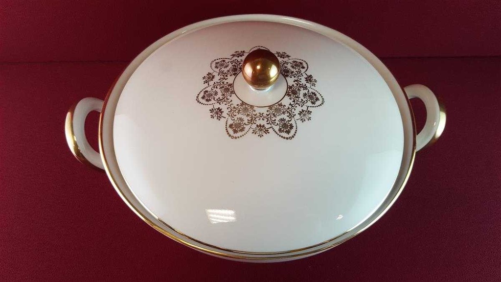 [45814495] Ragoutterrine Suppenterrine Suppenschüssel Servierschüssel Golddekor 1,15 L Edelstein Bavaria 18238 gebraucht - sehr gut Bild 6