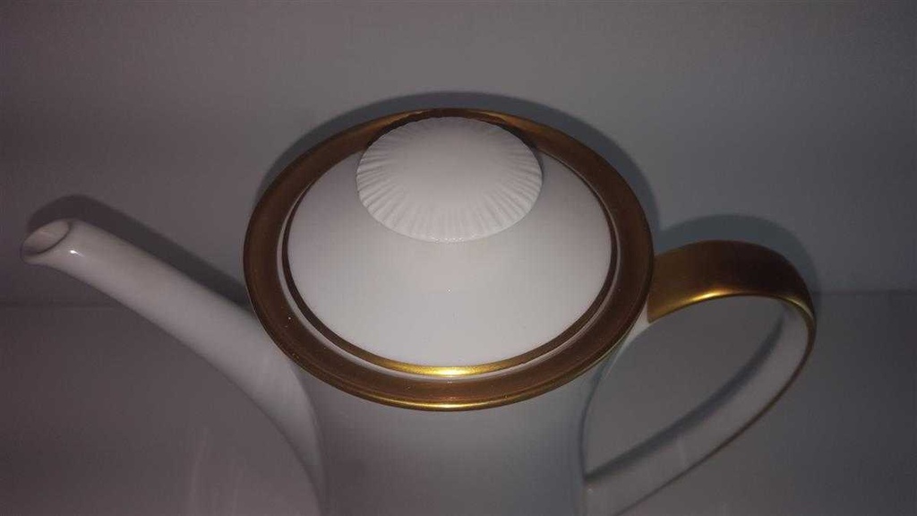 [45814500] Kaffeekanne Kanne Goldrand 1,25 L Thomas Porzellan Form 3001 Scharrer Entwurf gebraucht - sehr gut Bild 2