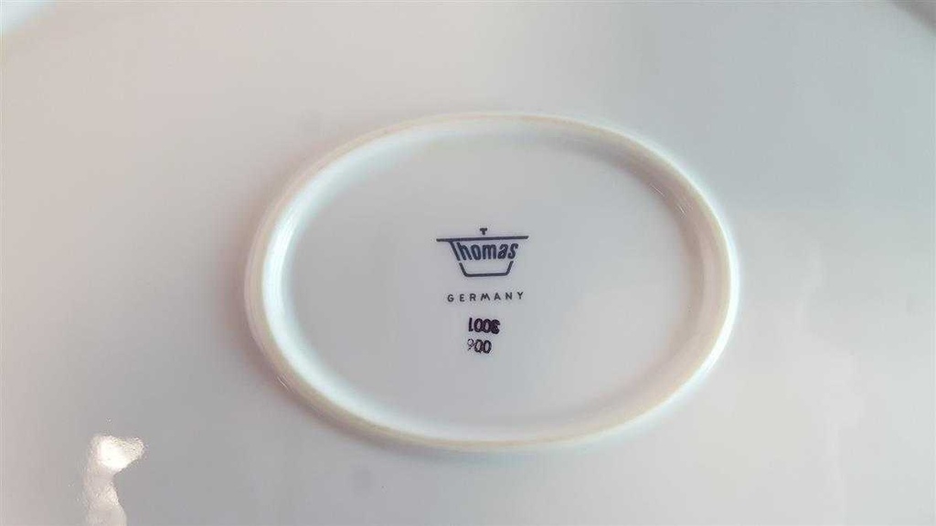 [45814502] Servierplatte Goldrand 33,3x24 cm Thomas Porzellan Form 3001 Scharrer Entwurf gebraucht - sehr gut Bild 4