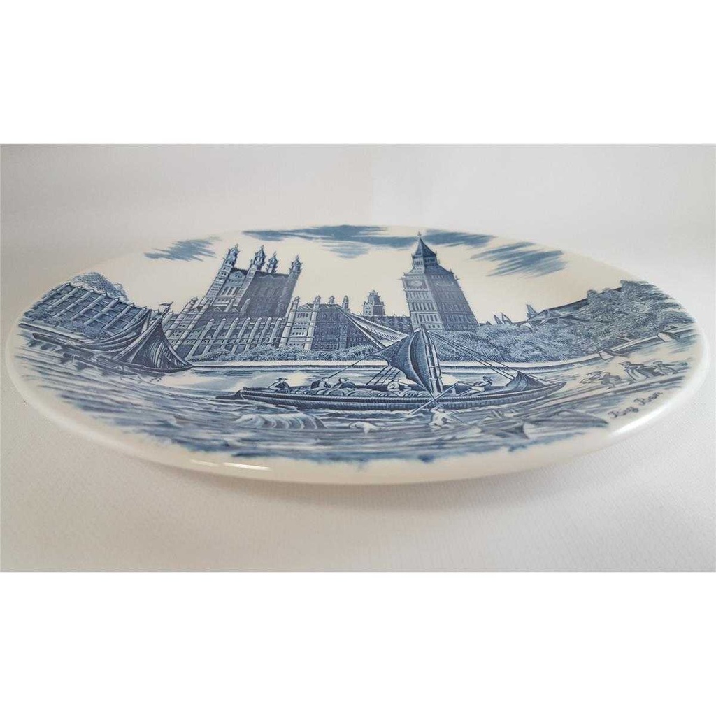 [4581452] Wandteller Sammelteller Johnson Bros Big Ben Blau gebraucht - sehr gut Bild 2