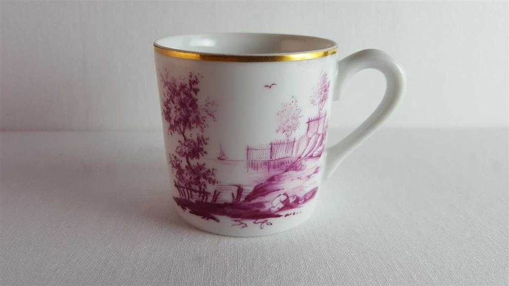 [45814539] Mokkatasse mit Untertasse Tasse Espressotasse Höchst rosa Bildmotive gebraucht - sehr gut Bild 4