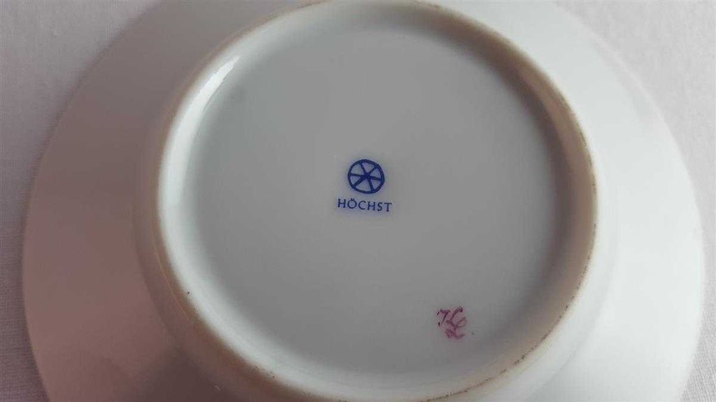 [45814539] Mokkatasse mit Untertasse Tasse Espressotasse Höchst rosa Bildmotive gebraucht - sehr gut Bild 6