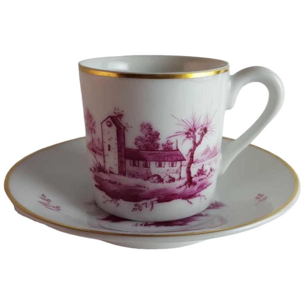 [45814540] Mokkatasse mit Untertasse Tasse Espressotasse Höchst rosa Bildmotive gebraucht - sehr gut Bild 2