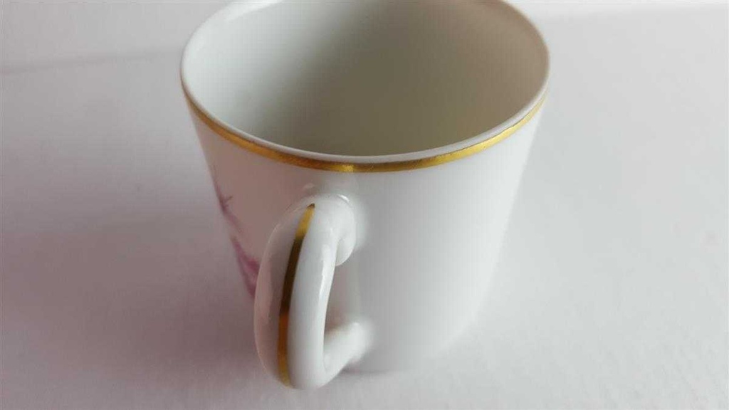 [45814540] Mokkatasse mit Untertasse Tasse Espressotasse Höchst rosa Bildmotive gebraucht - sehr gut Bild 5