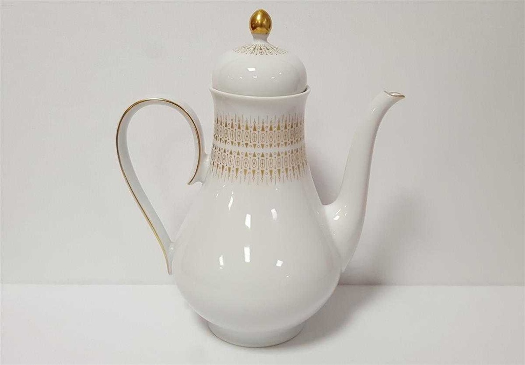 [45814551] Kaffeekanne Kanne Golddekor 1,4 L Eschenbach Weiß gebraucht - sehr gut Bild 3