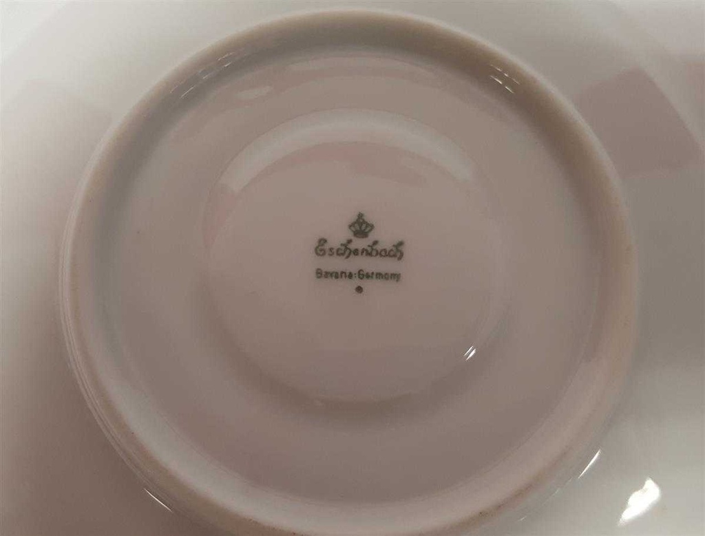 [45814554] Untertasse für Kaffee Golddekor 14,8 cm Eschenbach Weiß gebraucht - gut Bild 4