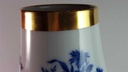 [45814559] Blumenvase Goldrand 25 cm Jaeger & Co Form 1081 Blumendekor Blau Blumen gebraucht - sehr gut Bild 3