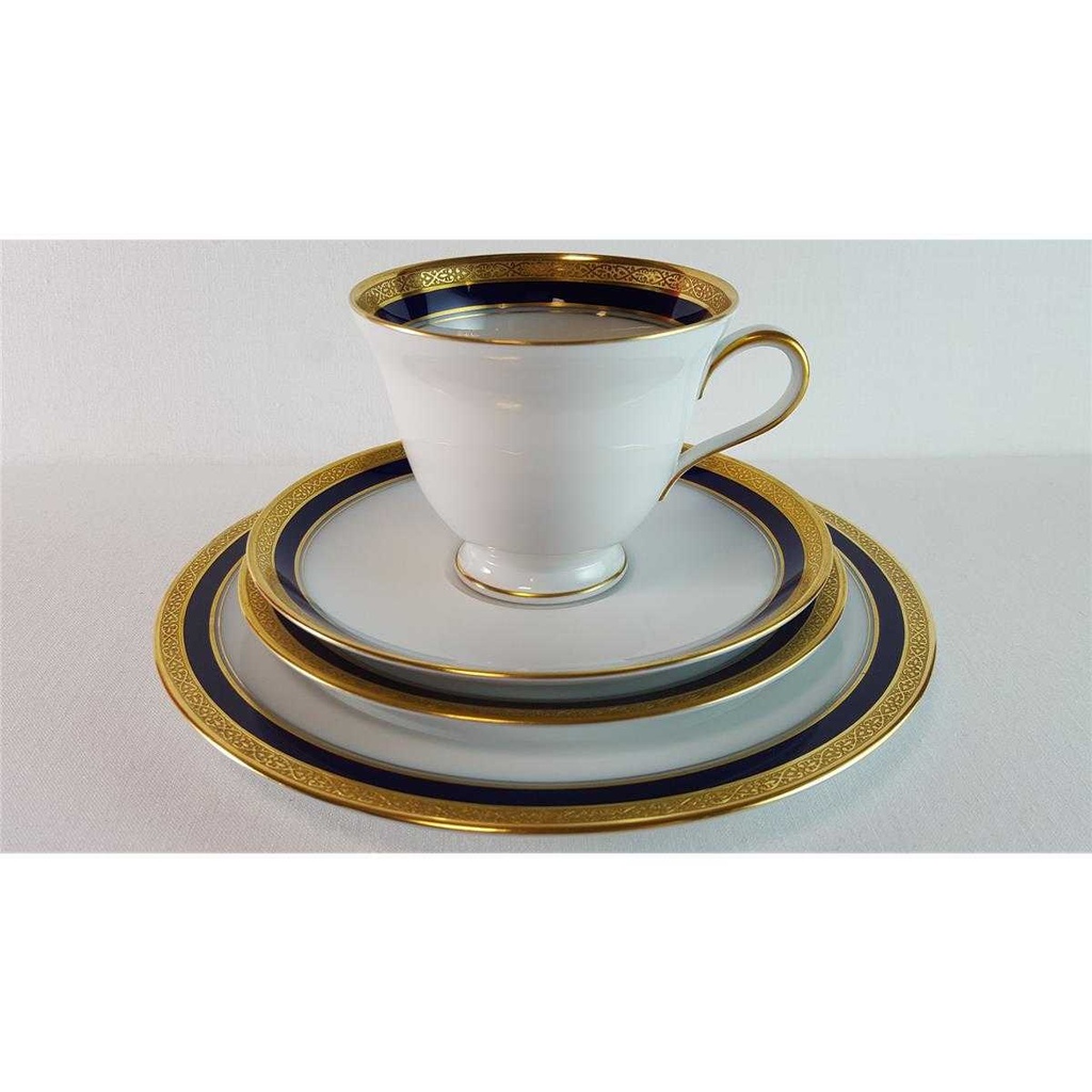 [45814561] Kaffeegedeck Kaffeeset Komplett Golddekor 4tlg 3tlg Hutschenreuther Cardiff Kobaltblau Blau gebraucht - sehr gut Bild 3