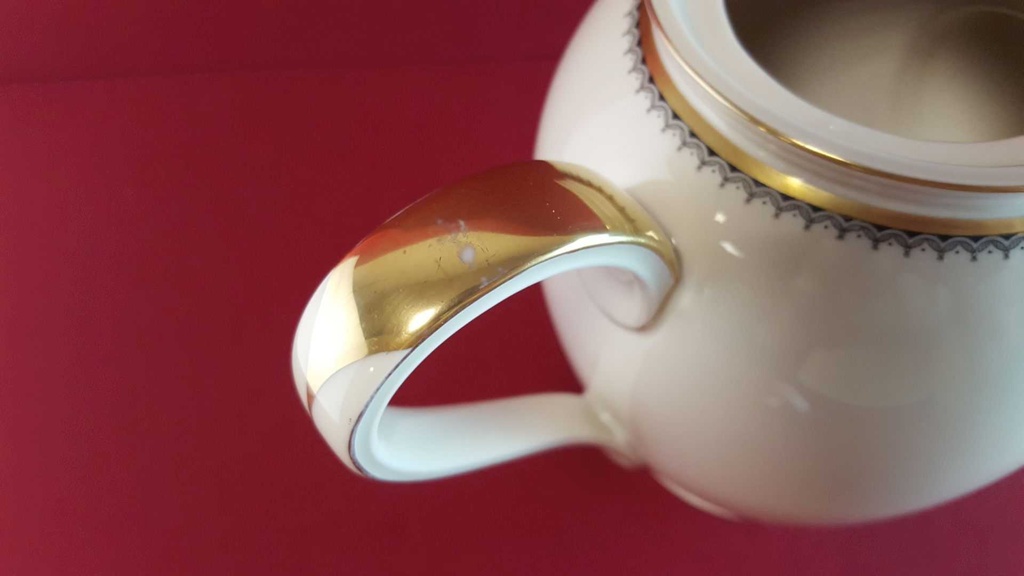 [45814576] Kaffeekanne Kanne 1,7 L Eschenbach Alte Formen Goldbordüre 05770 gebraucht - gut Bild 7