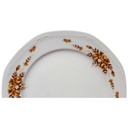 [45814578] Speiseteller Essteller 24 cm Mitterteich Form 2040 Sissi braun goldene Blumen gebraucht - gut Bild 2