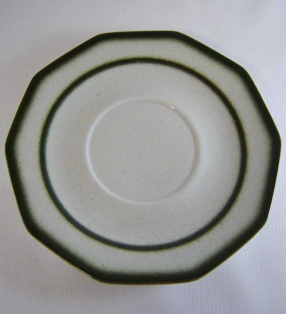 [4581458] Untertasse für Suppe 16,5 cm Winterling Kirchenlamitz Bergamo Grüner Rand gebraucht - sehr gut Bild 3