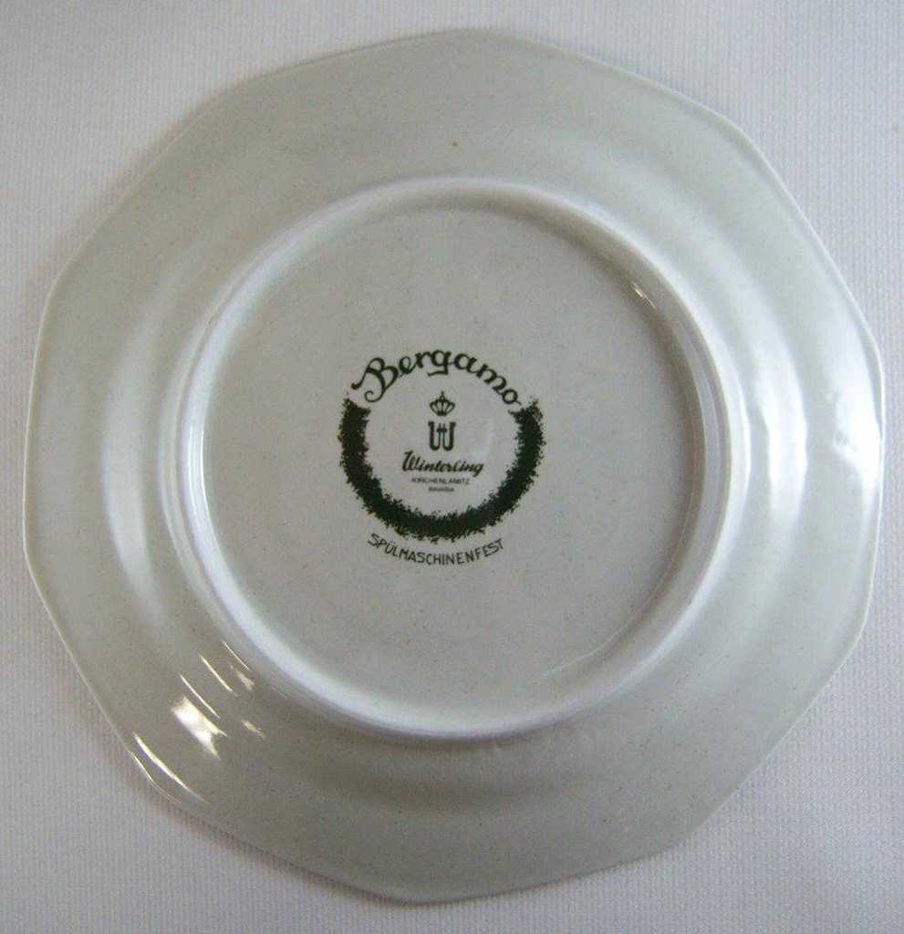 [4581458] Untertasse für Suppe 16,5 cm Winterling Kirchenlamitz Bergamo Grüner Rand gebraucht - sehr gut Bild 4