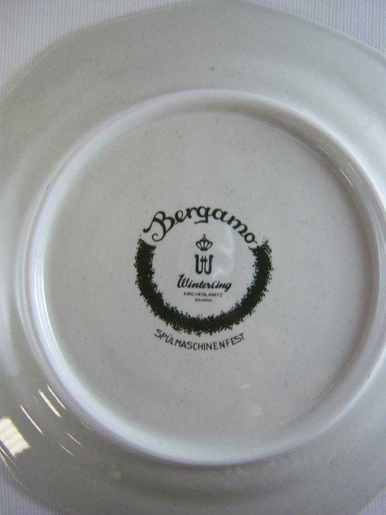 [4581458] Untertasse für Suppe 16,5 cm Winterling Kirchenlamitz Bergamo Grüner Rand gebraucht - sehr gut Bild 5