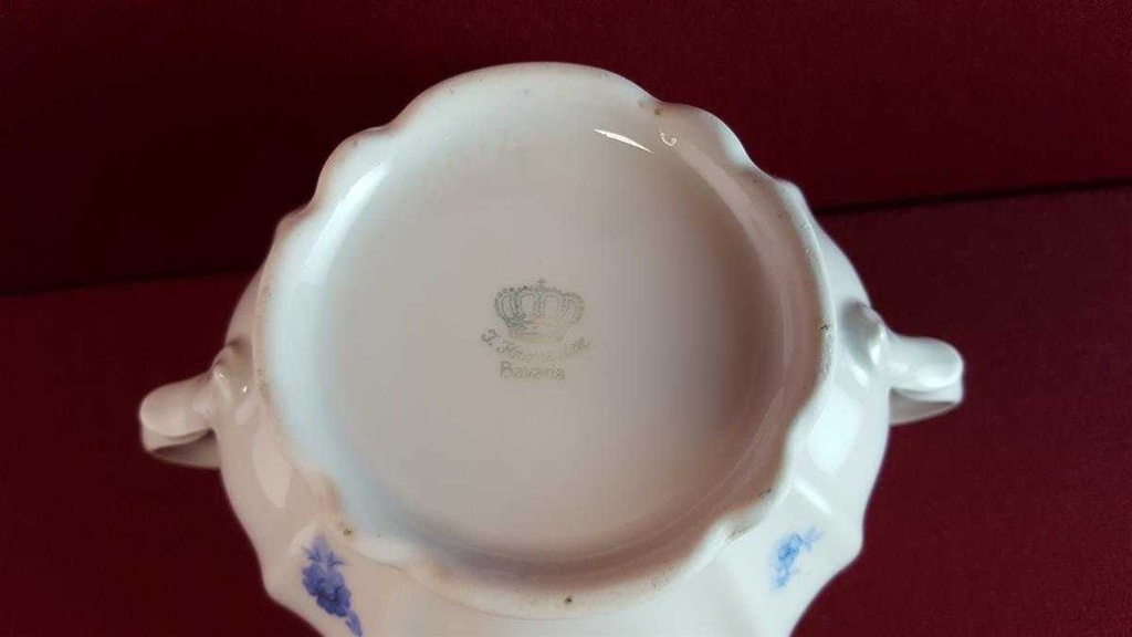 [45814590] Zuckerdose groß Kronester Bavaria Blaue Blumen gebraucht - gut Bild 3