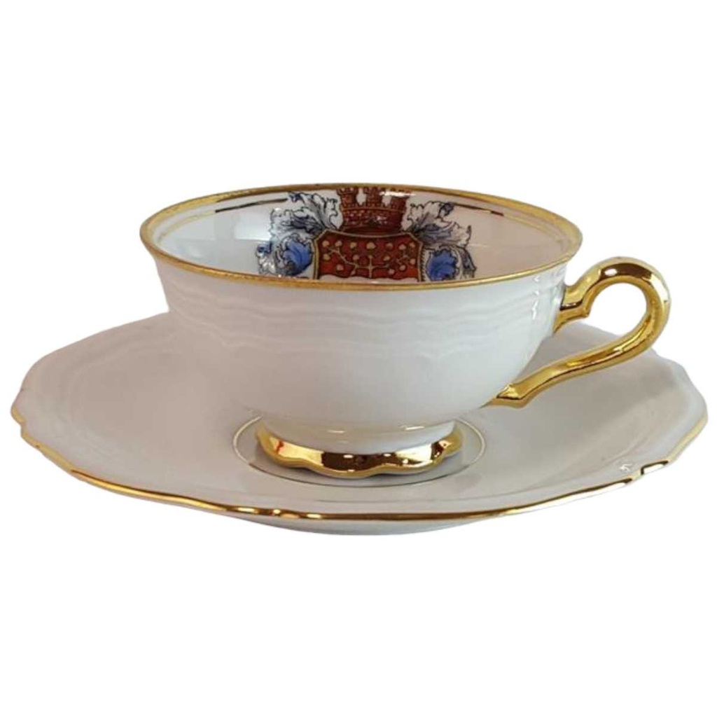 [45814594] Mokkatasse mit Untertasse Tasse Espressotasse Goldrand 2tlg Seltmann Weiden Marie Luise gebraucht - gut Bild 2